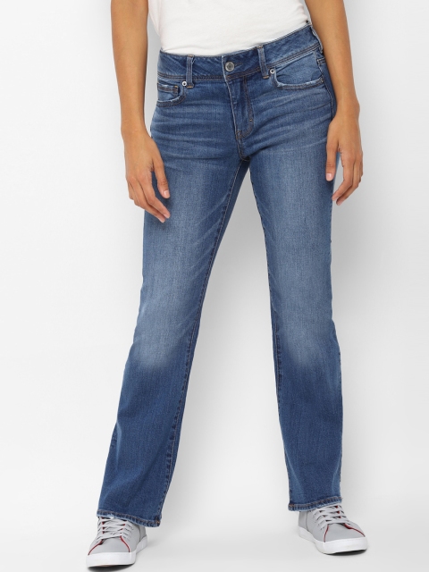 

AMERICAN EAGLE OUTFITTERS Women Blue Slim Fit Mid-Rise Clean Look Stretchable Jeans