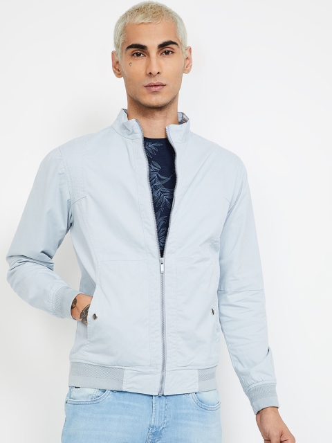 

Bossini Men Blue Solid Bomber Jacket