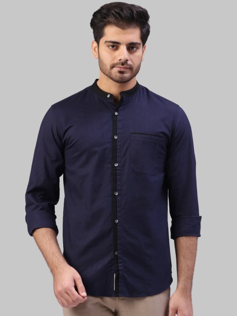 

Raymond Men Blue Regular Fit Solid Casual Shirt