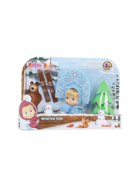 

Masha and The Bear Kids Blue & Green Simba Masha Winter Fun