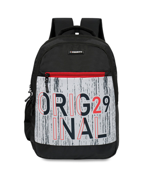 

Priority Unisex Black & White Typography Backpack