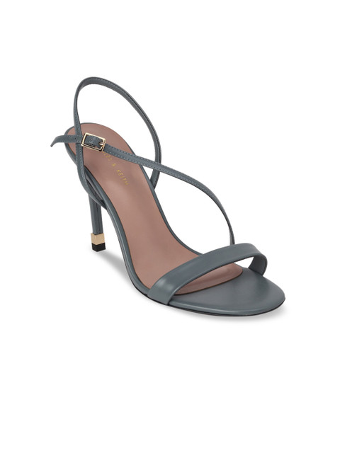 

CHARLES & KEITH Women Teal Green Solid Heels