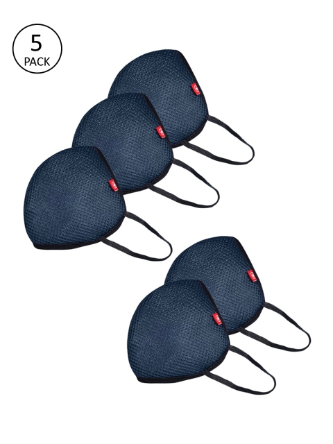 

SWISS MILITARY Unisex 5 Pcs 4Ply Protective Outdoor Face Masks, Blue