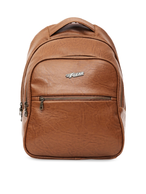 

F Gear Unisex Camel Brown Solid Backpack