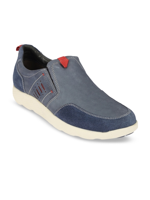 

ATTILIO by Ruosh Men Grey Colourblocked Slip-On Sneakers