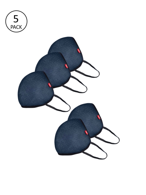 

SWISS MILITARY Unisex 5 Pcs 4Ply Protective Outdoor Face Masks, Blue