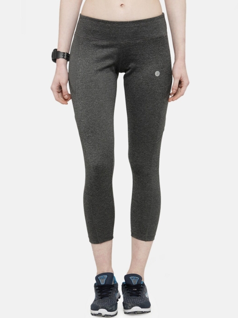 

BUKKUM Women Charcoal Grey Solid Slim-Fit Tights