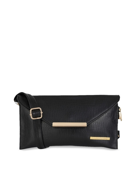 

Lapis O Lupo Black Textured Sling Bag