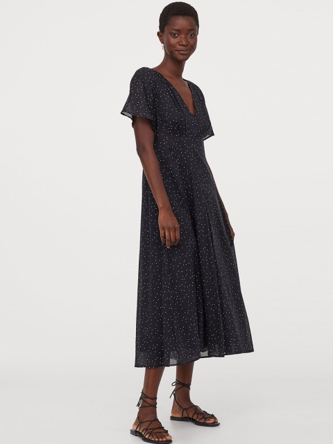 

H&M Women Black Printed Modal-Blend Dress