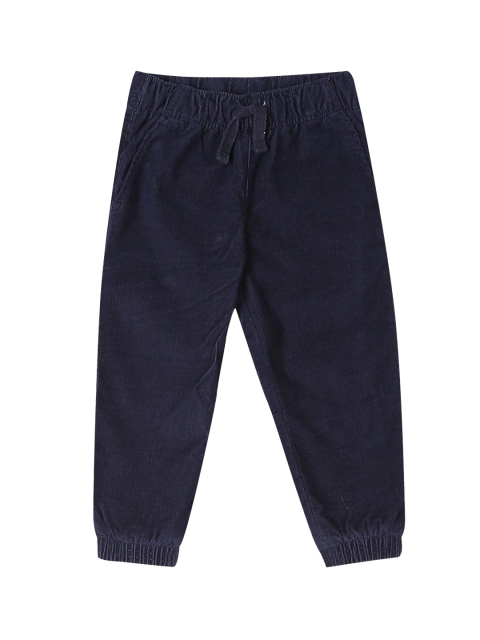 

The Childrens Place Boys Navy Blue Solid Joggers