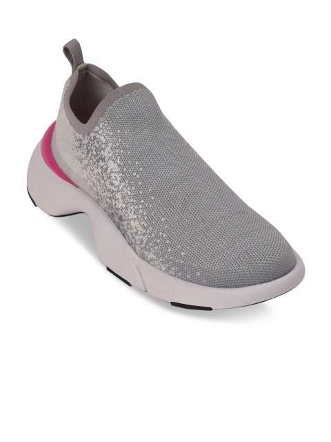 

CHARLES & KEITH Women Grey Slip-On Sneakers