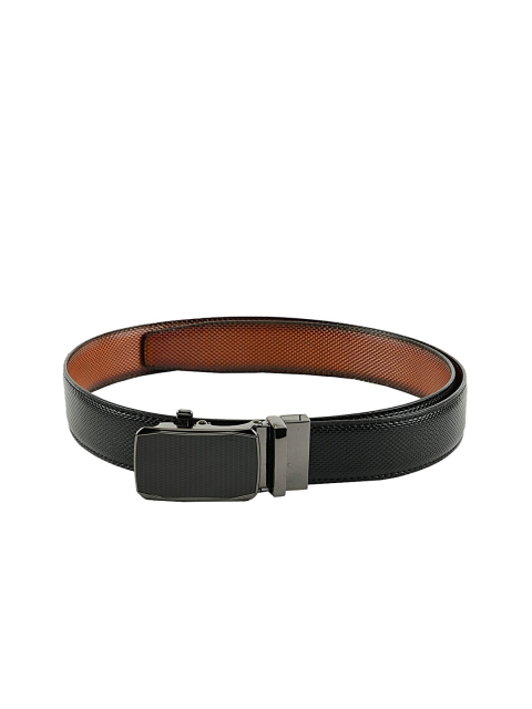 

WINSOME DEAL Men Black & Brown Textured Reversible Belt