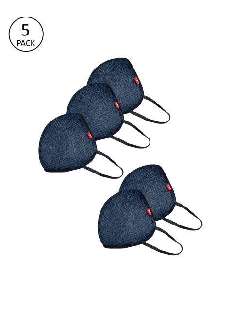 

SWISS MILITARY Unisex 5Pcs 4Ply Protective Outdoor Face Masks, Blue