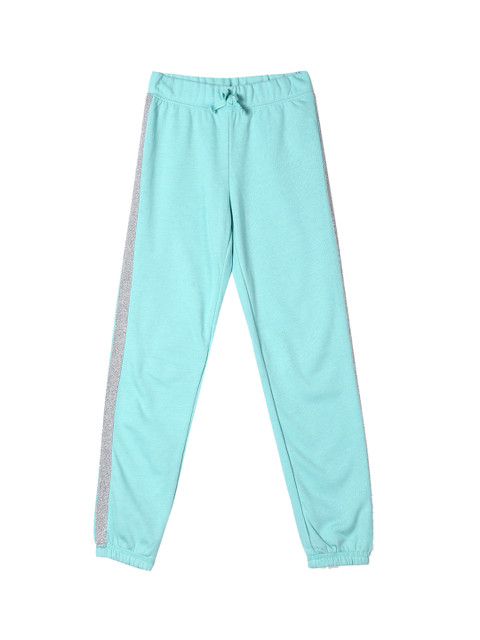 

The Childrens Place Girls Blue Solid Straight-Fit Joggers