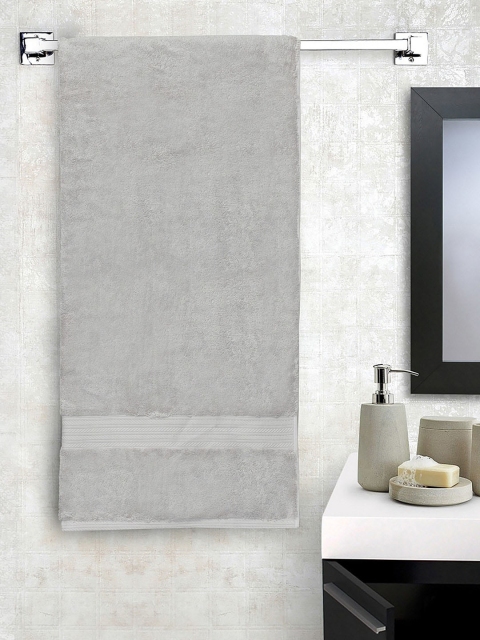 

SPACES Grey Solid 650 GSM Rennaissance Dovegrey Bath Towel