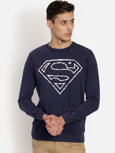 

Free Authority Men Blue & White Superman Printed Sweatshirt
