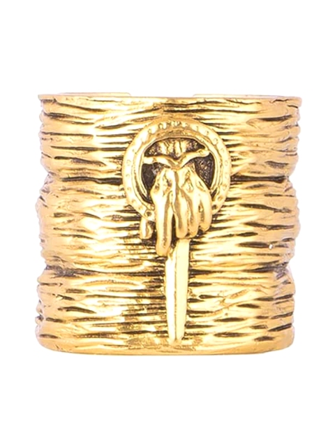 

Masaba Oxidised Gold-Plated Cuffed Finger Ring