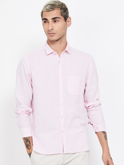 

CODE by Lifestyle Men Pink Regular Fit Solid Casual Shirt
