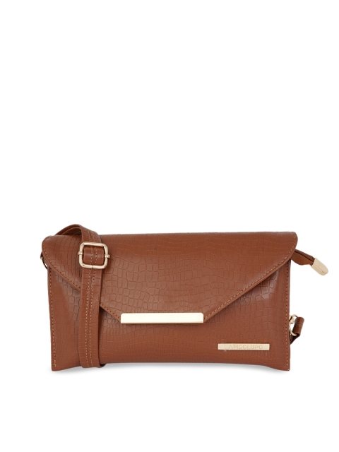 

Lapis O Lupo Tan Brown Textured Sling Bag