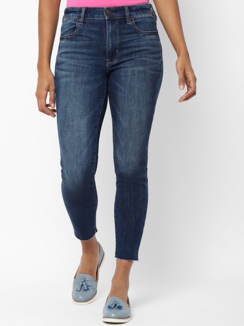 

AMERICAN EAGLE OUTFITTERS Women Blue Slim Fit Mid-Rise Clean Look Jeans