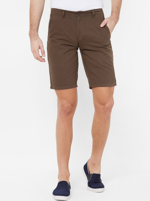 

FiTZ Men Brown Solid Regular Shorts