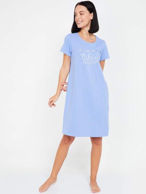 

Ginger by Lifestyle Blue Printed Nightdress