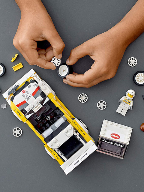 

LEGO Kids White & Yellow 1985 Audi Sport Quattro S1 Construction Toy