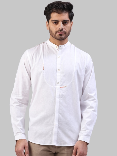 

Raymond Men White Regular Fit Solid The Story Re-Spun Casual Shirt