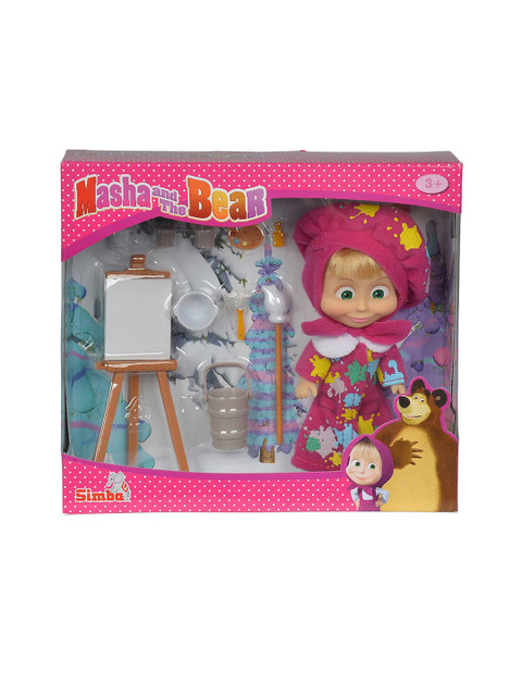 

Masha and The Bear Kids Pink & Beige Masha Paint Fun Doll