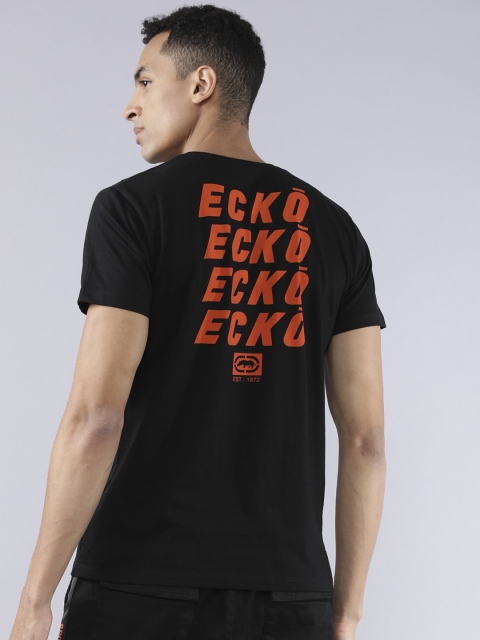 

Ecko Unltd Men Black Printed Round Neck T-shirt