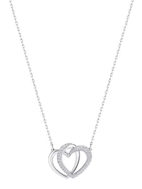 

SWAROVSKI Rhodium-Plated Dear Pendant Woman Crystal Necklace, White