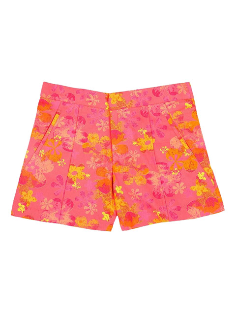 

Cherry Crumble Girls Orange & Pink Printed Regular Fit Shorts