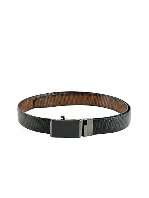 

WINSOME DEAL Men Black & Brown Textured Reversible Belt