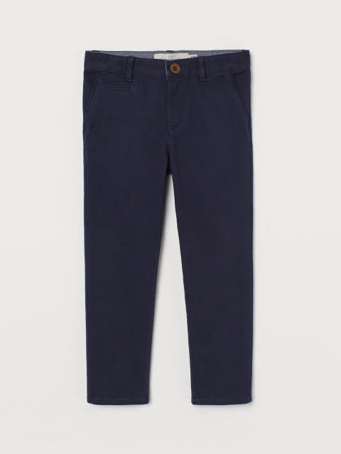 

H&M Boys Navy Blue Slim Fit Cotton Chinos