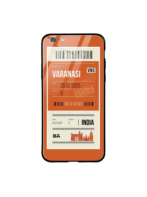 

DailyObjects Orange & White Varanasi City Tag iPhone 6 Glass Case