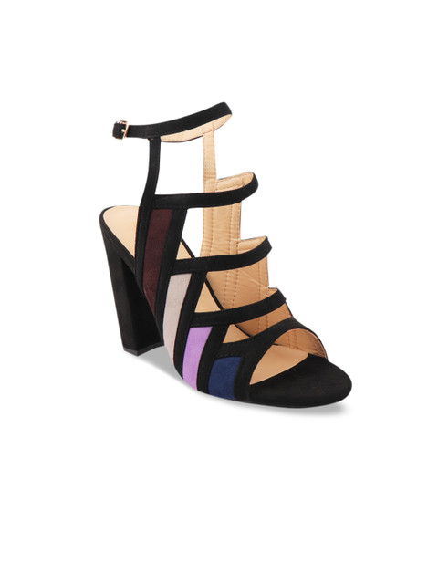 

URBANE Women Navy Blue Colourblocked Block Heels