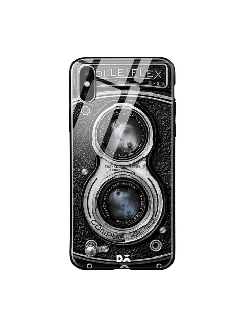 

DailyObjects Black & Grey Flex Camera iPhone XS Glass Case