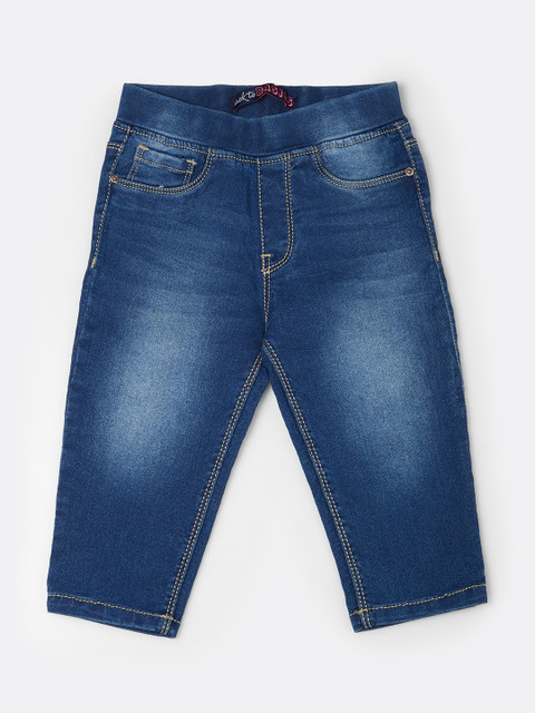 

VITAMINS Girls Blue Solid Slim-Fit Jeggings