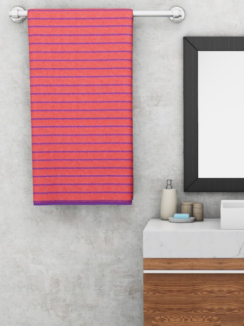 

BIANCA Red & Blue Bumpy Striped Sonoma Bath Towel 500 GSM