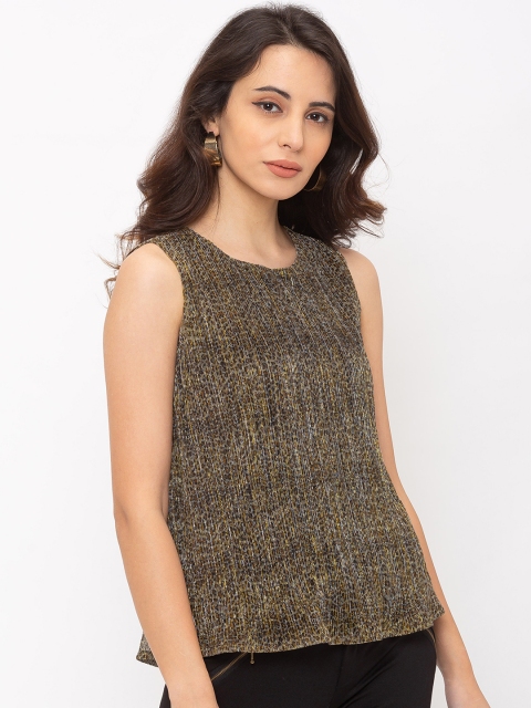 

Globus Women Brown Animal Printed Top