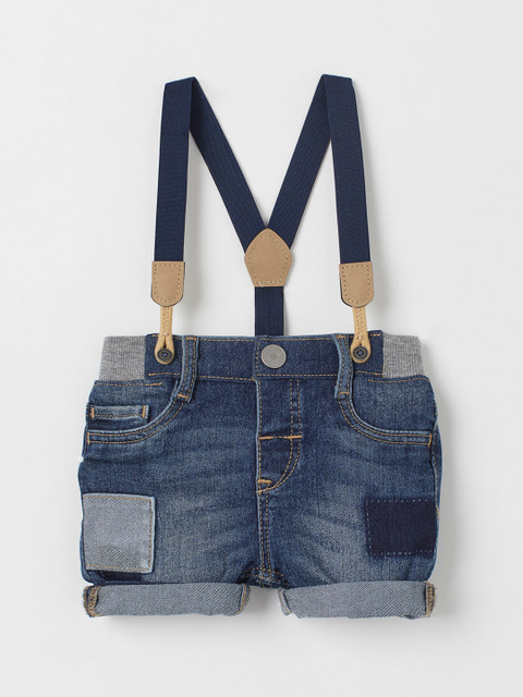 

H&M Boys Blue Denim Shorts and Braces