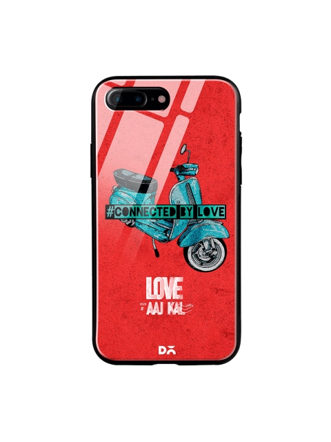 

DailyObjects Red & Blue Love Scooter iPhone 7 Plus Glass Case
