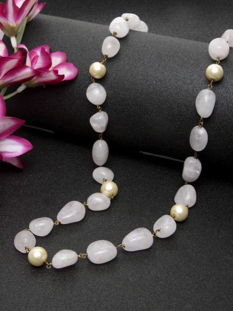 

DUGRISTYLE Light Pink & Gold Vilandi Necklace