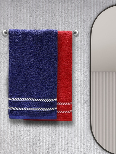 

Trident Set Of 4 Solid Comfort Living 380 GSM Hand Towels, Blue