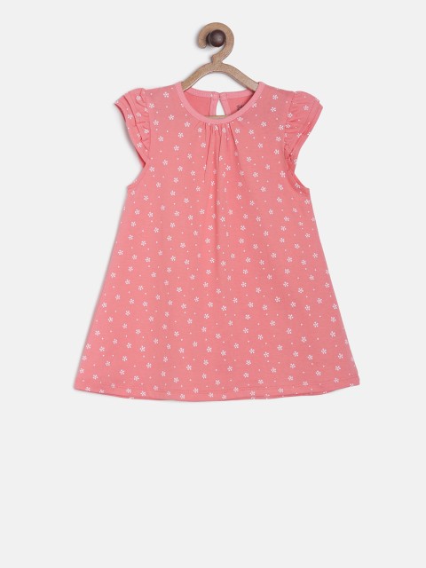 

MINI KLUB Girls Pink Printed A-Line Dress