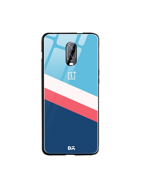

DailyObjects Blue & Pink Angles OnePlus 6T Glass Case