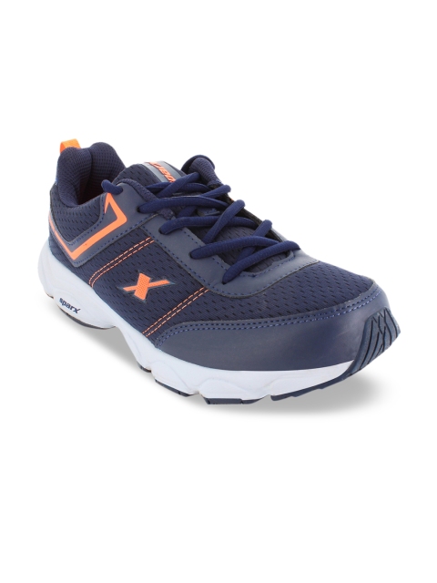 

Sparx Men Navy Blue & Orange Mesh Running Shoes