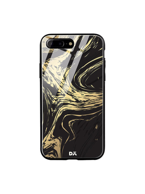 

DailyObjects Black & Gold-Toned Marble Art iPhone 7 Plus Glass Case