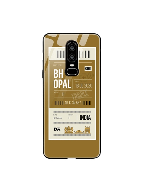 

DailyObjects Olive Green & White Bhopal City Tag OnePlus 6 Glass Case