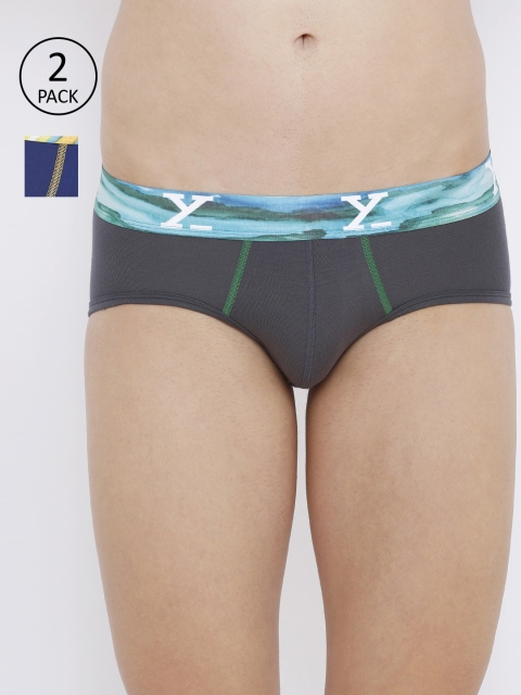 

XYXX Men Pack Of 2 Ultra Soft Antimicrobial Briefs XYBRF2PCKN124XXL, Blue